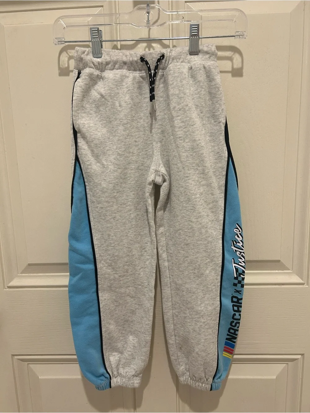 Justice Gray & Light Blue NASCAR Racing Hoodie and Sweatpants